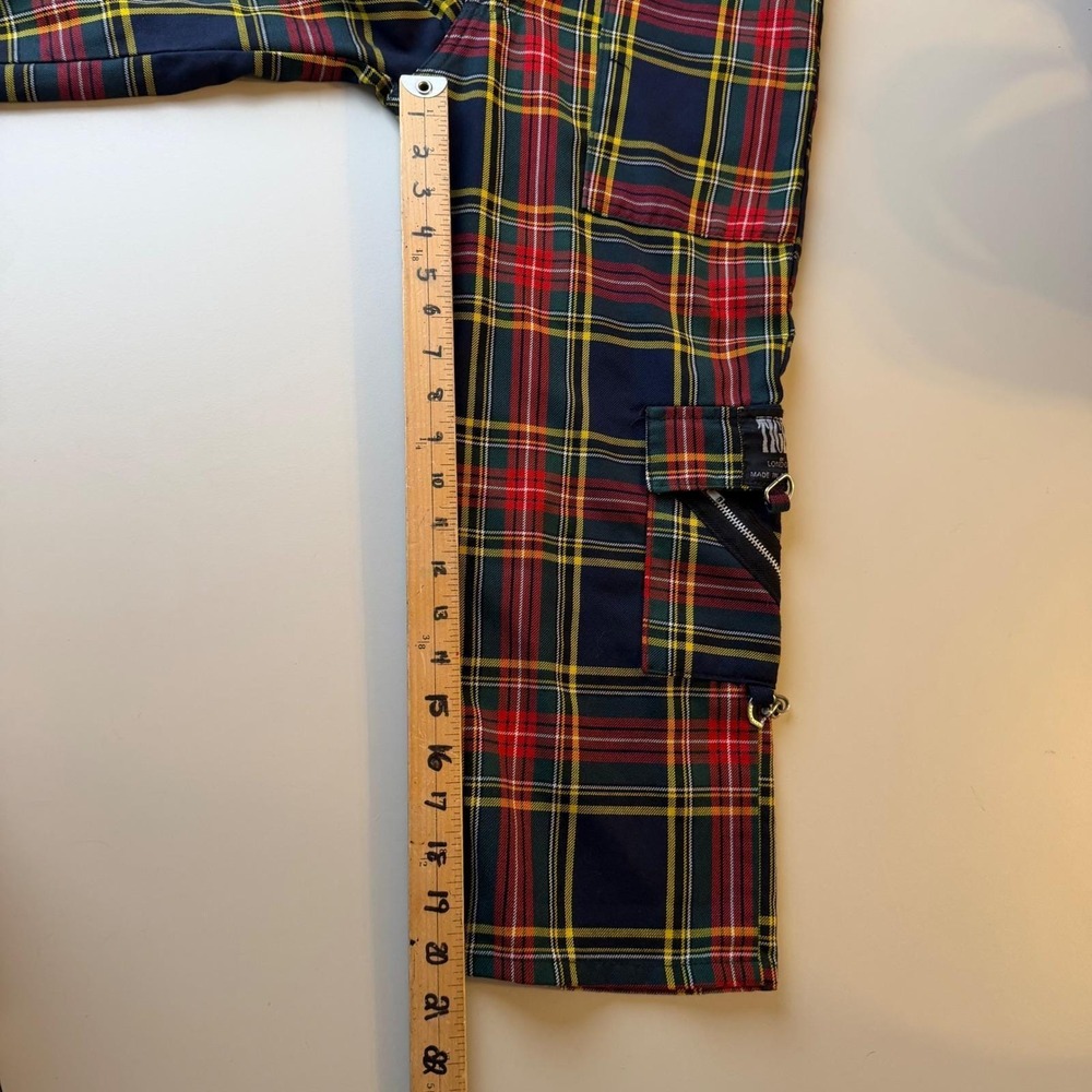 Vintage Tiger of London Plaid Cargo Pants High Waisted Bondage Punk Rock 30 - Picture 10 of 16